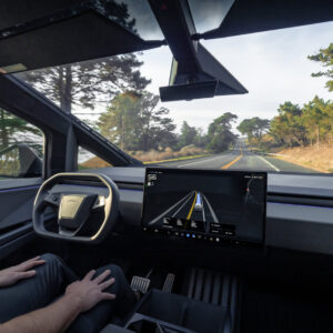 Alternative view of Tesla Cybertruck